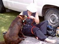 Robyn and Brianna at dogs are fun day